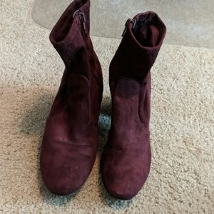 Bugundy wine booties